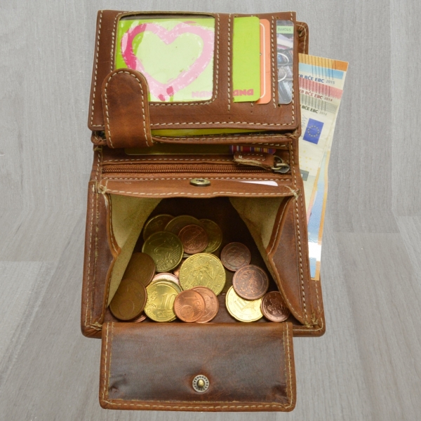 RFID Schutz Portemonnaie Leder Geldtasche Brieftasche Geldbeutel braun